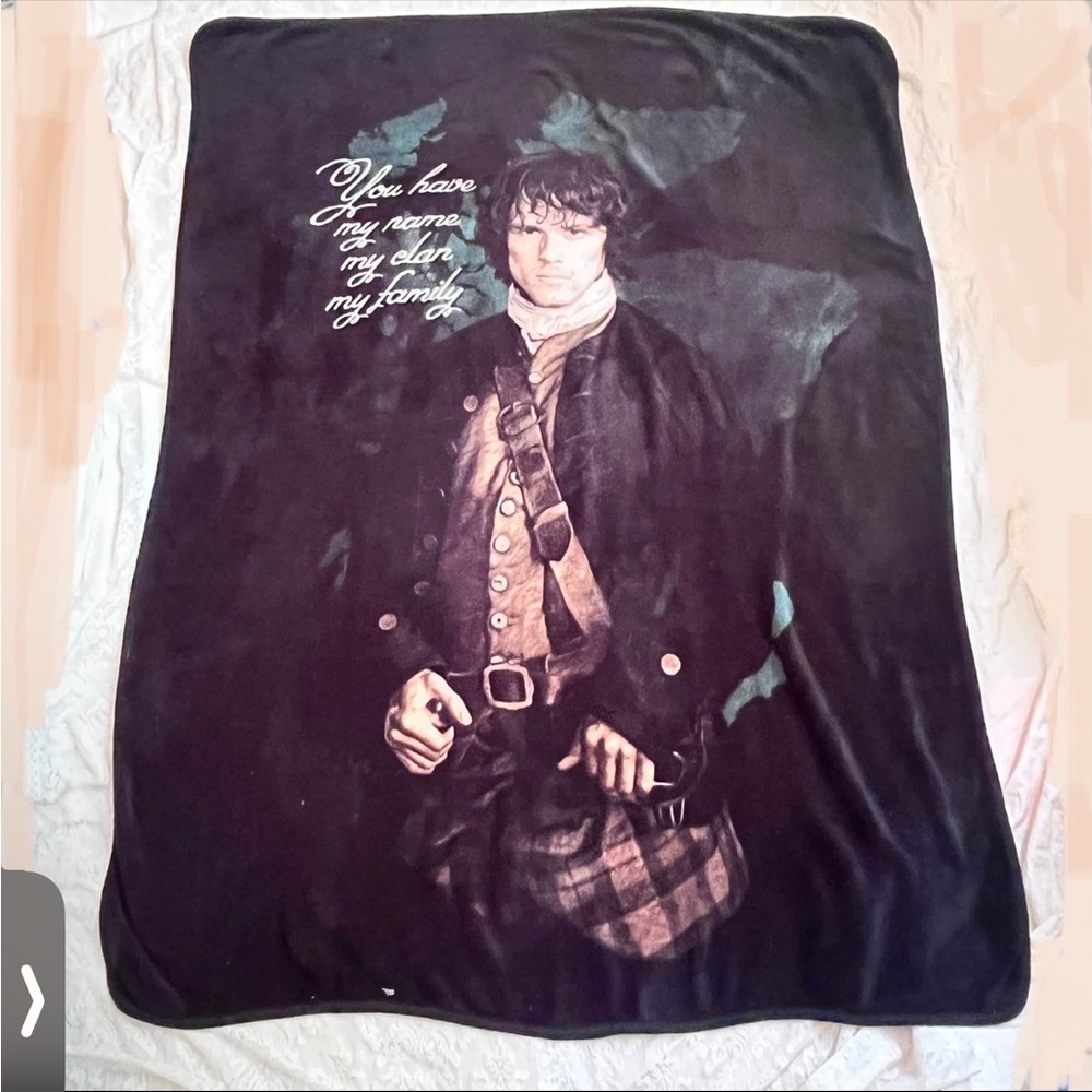 Outlander Jamie Frasier plush 60X45 character fleece blanket